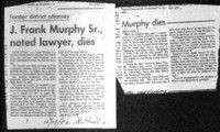 J. Frank Murphy Sr., noted lawyer, dies: Former district attorney