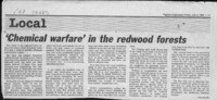 Chemical warfare' in the redwood forests