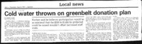 Cold water thrown on greenbelt donation plan
