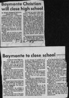 Baymonte Christian will close high school