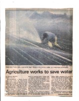 Agriculture works to save water