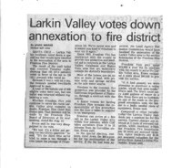 Larkin Valley votes down annexation to fire district