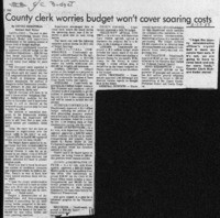 County clerk worries budget won't cover soaring costs