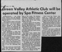 Green Valley Athletic Club will be operated by Spa Fitness Center