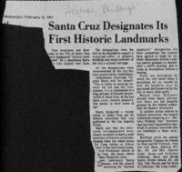 Santa Cruz Designates Its First Historic Landmarks