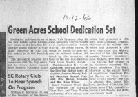 Green Acres School Dedication Set