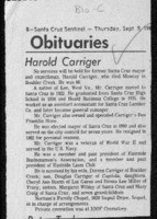 Obituaries: Harold Carriger