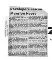 Developers rescue Mansion House