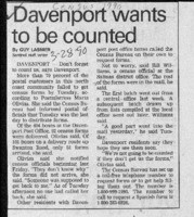 Davenport wants to be counted