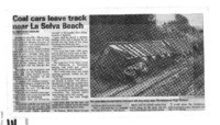 Coal cars leave track near La Selva Beach