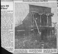 Demolishing Chinatown Joss House