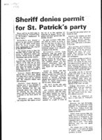 Sheriff denies permit for St. Patrick's party