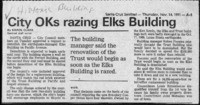 City OKs razing Elks Building