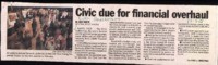 Civic due for financial overhaul