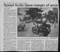 Speed limits leave margin of error