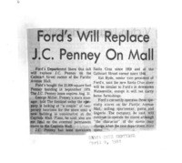 Ford's Will Replace J.C. Penney On Mall