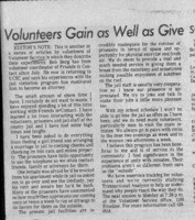 Volunteers Gain as Well as Give