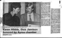 Karen Hibble, Dick Jamison honored by Aptos chamber