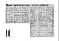 Board wrangles over cheap housing