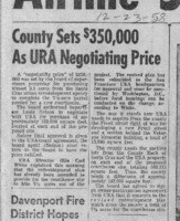 County Sets $350,000 as URA Negotiating Price