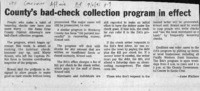 County's bad-check collection program in effect