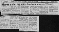 Mayor calls for door-to-door census count