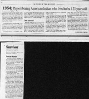 1954: Remembering American Indian wh lived to be 123 years old