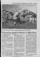 Renovation viewed for historic La Bahia Hotel