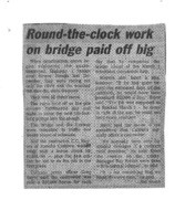 Round-the-clock work on bridge paid off big