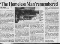The Homeless Man' remembered