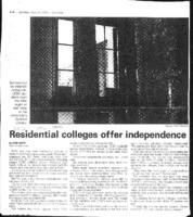 Residential colleges offer independence