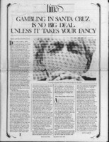 Gambling in Santa Cruz is no big deal, unless it takes your fancy