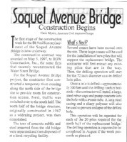 Soquel Avenue Bridge: Construction Begins