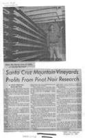 Santa Cruz Mountain Vineyards Profits From Pinot Noir Research