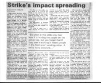 Strike's impact spreading