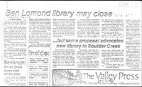 Ben Lomond library may close