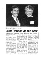 Man, woman of the year: Chamber honors Jess Brown, Pat Davis