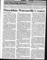 Fluoridate Watsonville's water