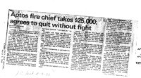 Aptos fire chief takes $25,000; agrees to quit without fight