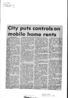 City puts controls on mobile home rents