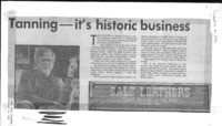 Tanning - it's historic business
