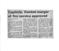 Capitola, Central merger of fire service approved