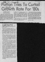 Patton tries to curtail growth rate for '80s