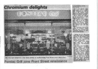 Chromium delights Pontiac Grill joins Front Street renaissance