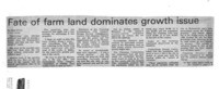 Fate of farm land dominates growth issue