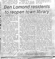 Ben Lomond residents to reopen town library