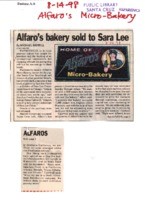 Alfaro's bakery sold to Sara Lee