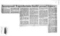 Immigrant Yugoslavians build proud legacy