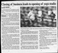 Closing of business leads to opening of yoga studio