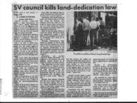 SV council kills land-dedication law